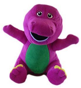 Membuat Boneka Barney dari Kain Velboa