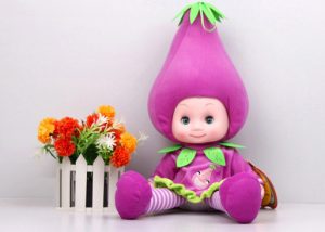 Membuat Boneka Karakter Terong Dari Kain Velboa Ungu