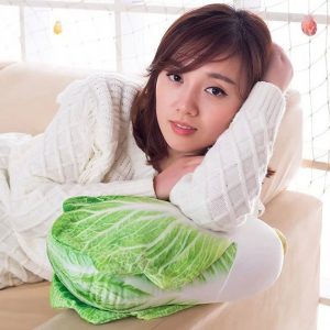 Membuat Bantal Karakter Sayuran Sawi Dari Kain Velboa