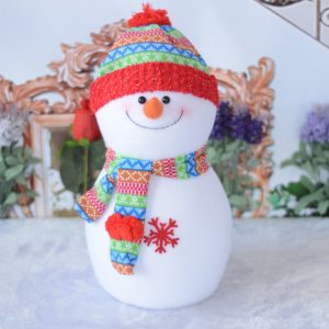 Membuat Boneka Karakter Manusia Salji Snowman dari Kain Velboa