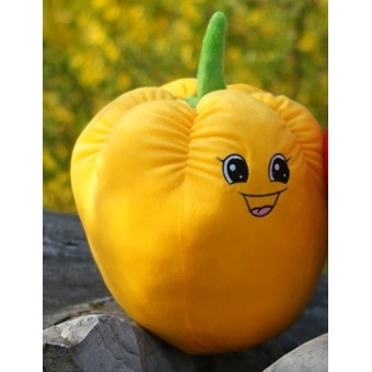 Membuat Boneka Karakter Paprika Dari Kain Velboa Kuning